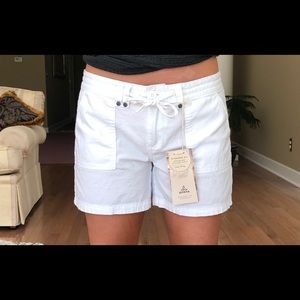 Prana white shorts! Super cute!